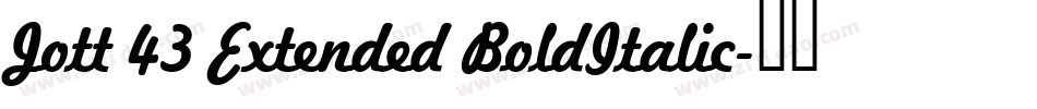 Jott 43 Extended BoldItalic字体转换